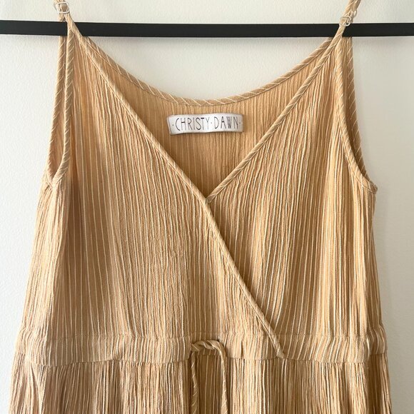 Christy Dawn 'Lincoln' dress, Praline Stripe (brown / white), S/M - Picture 5 of 9